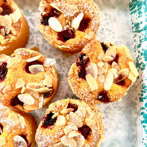 Box of Four Seasonal Fruit Polenta Cakes (Bridport Only)